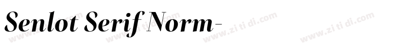 Senlot Serif Norm字体转换